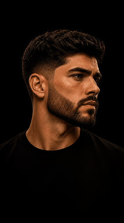 Corte old money clássico em perfil masculino
