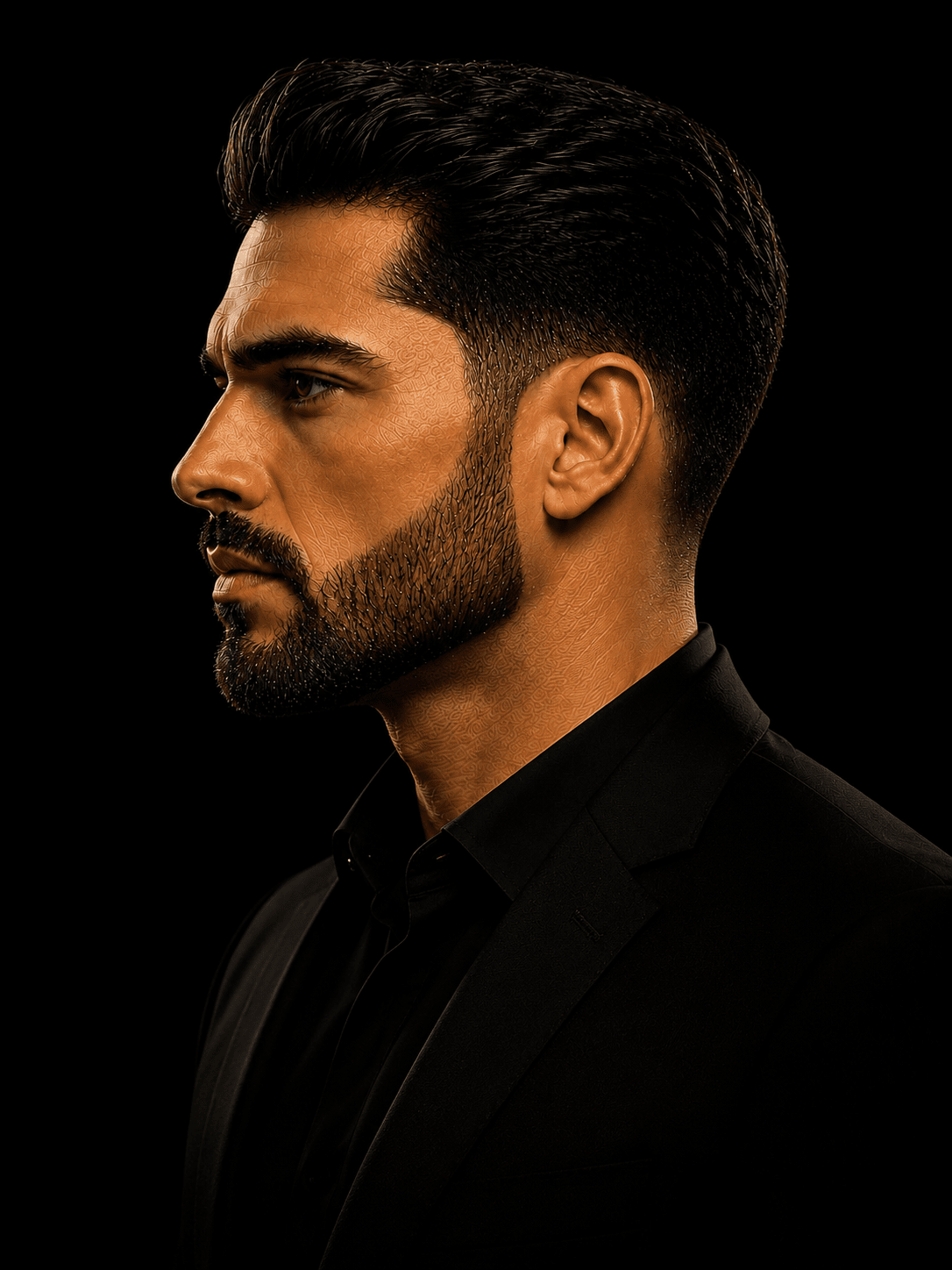 Estilo corporate beard com desenho limpo