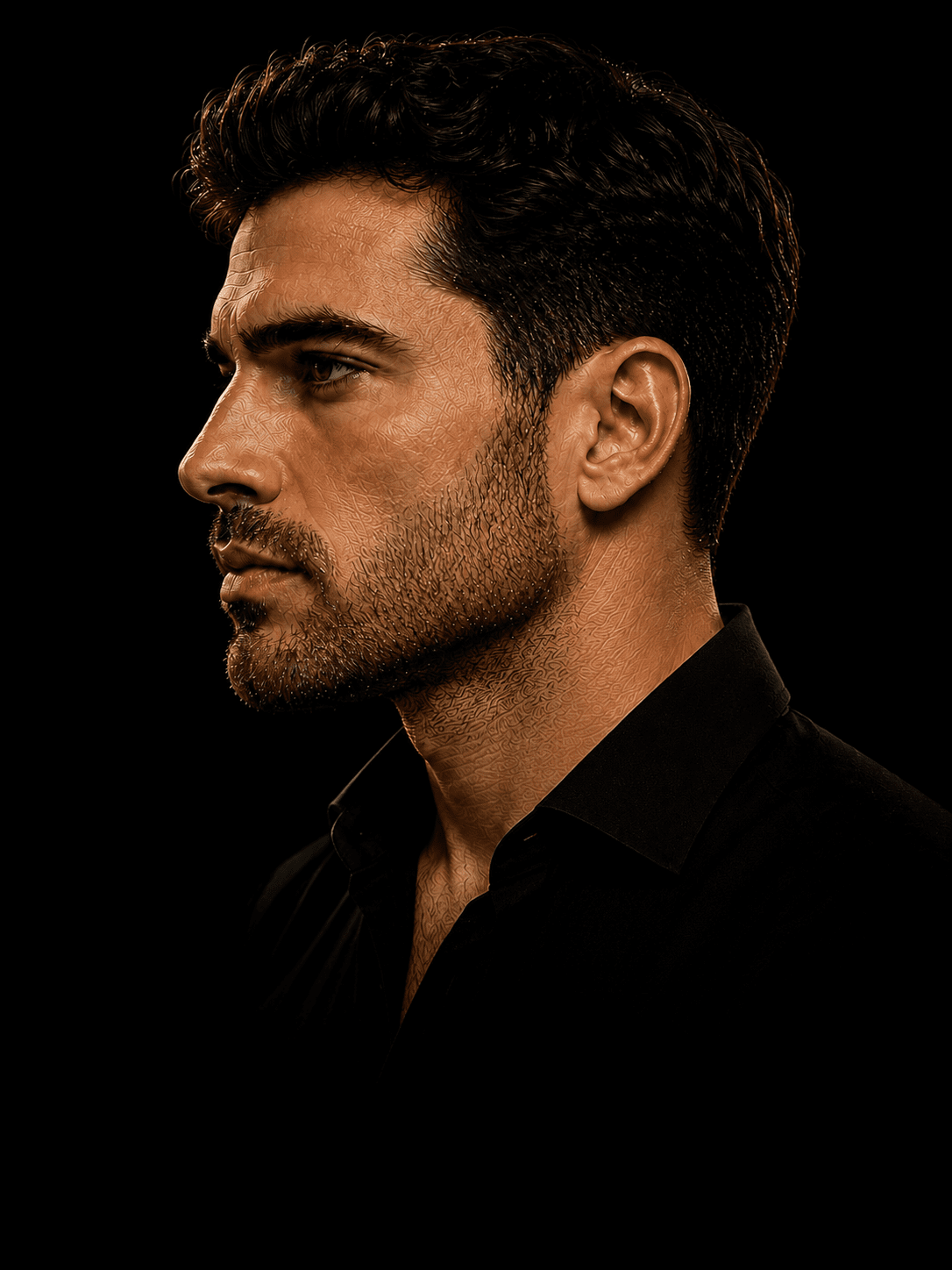 Estilo stubble beard com aspecto natural